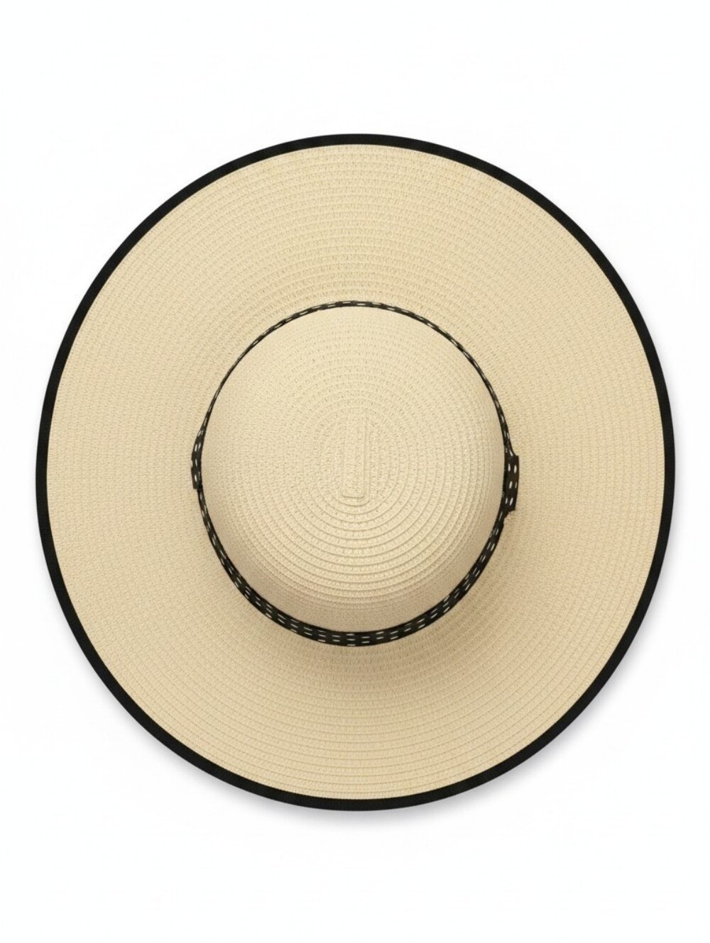 Chic Wide Brim Summer Hat with Polka Dot Band - Picture 4 of 5
